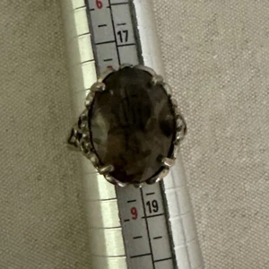 Anillo de plata esterlina Kabana vintage corazón fielgree pergamino cuarzo ahumado?? 7,5 - Imagen 1 de 10