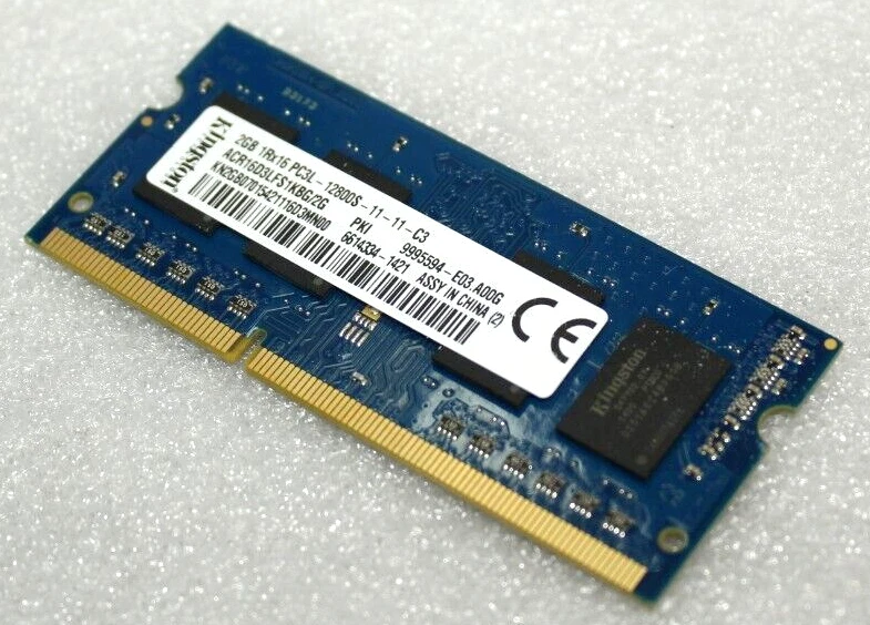 Kingston 2GB 1Rx16 PC3L-12800S Laptop Memory Ram ACR16D3LFS1KBG/2G - Image 1 of 1