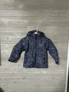 Columbia OMNI-TECH Girls Size XXS 4/5 Dove Blue Windbreaker Hood Zippef Jacket - Picture 1 of 5