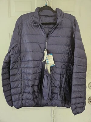 Nueva Chaqueta Parka Azul Marino con Cremallera con Bolsa de Almacenamiento para Mujer Talla 2X(XxL)-dg2216 Foto 1 de 4