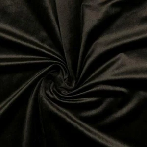 Plush Velvet Velour Fabric Material Dark Brown - Picture 1 of 1