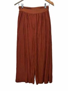 Anthropology Women's pants wide leg pleated  wide waist size XXS maroon lined