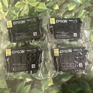 Lot of 4 Epson 220 Black Ink Cartridges Genuine New / No Box - Picture 1 of 1