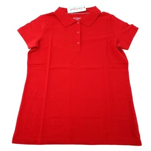 Cat & Jack Girls Size L Plus 10/12 Uniform Polo Shirt Collar Red - Picture 1 of 9