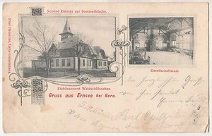 Litho AK Gruss aus Ernsee bei Gera Etablissement Waldschlösschen Saal 1907 ! - Bild 1 von 2