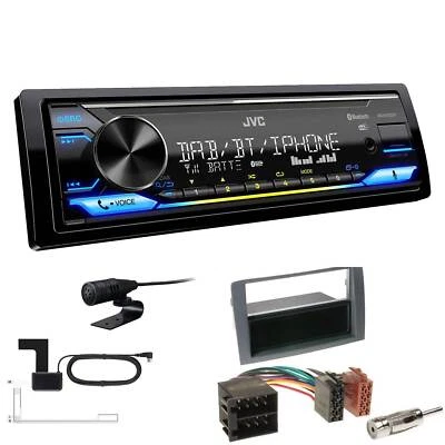 JVC KD-X472DBT Media Autoradio Bluetooth DAB+ Alexa für Fiat Idea 2003-2011 grau - Bild 1 von 4