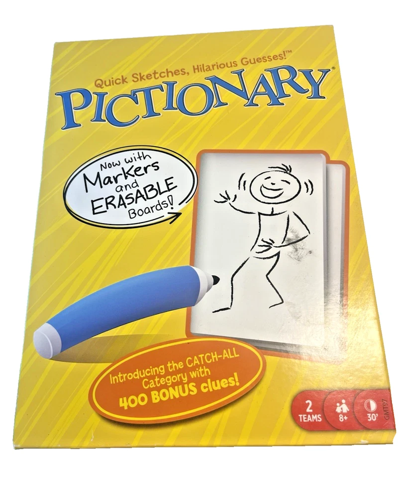 Mattel Pictionary Board Game Family Drawing Game for Kids and Adults – Complete - Image 1 of 4
