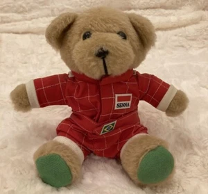 Oso de peluche Ayrton Senna de Japón raro oso de peluche deportes de motor - Imagen 1 de 3