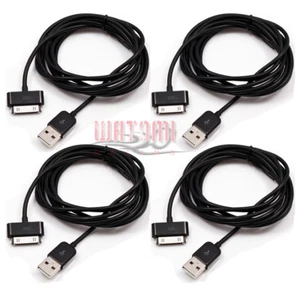 4X 10FT 30PIN USB DATA POWER CHARGER BLACK CABLE IPHONE 4S 4 3GS IPOD NANO IPAD - Afbeelding 1 van 1