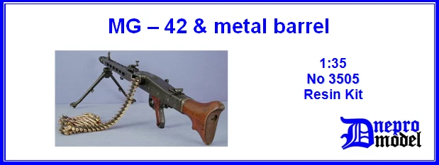 MG-42 & metal barrel 1/35 Resin kit - Image 1 of 1