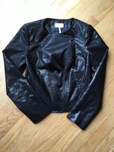Laundry Black Cloth Motorcycle Style Jacket size 8 - Bild 1 von 4