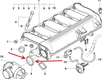 Elring Gasket BMW Inlet Manifold X5 M57 3er 5er 7er BMW 11612245439 Throttle - Image 1 of 3