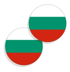 Bulgaria Flag Stickers Flag Decals Vinyl Indoor Outdoor Stickers Round 4 pack - Picture 1 of 4