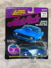 🔥Johnny Lightning 1969 Pro Street Chevy Camaro Hot Rods Chevrolet Car Blue HW16