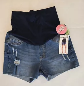 S.O.N.G Maternity Jean Shorts - Picture 1 of 5