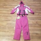 2Pc Spyder Womens Large Pink Snowsuit Snow Ski Snow Suit Jacket Bibs Pants Bib L