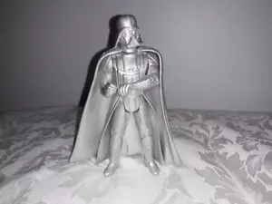 Star Wars Modellino Darth Vader Argento con Capo Sciolto 1999 Hasbro 3,75" - Foto 1 di 2