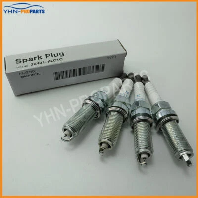 4Pcs Spark Plug 22401-1KC1C for 2011-2017 Nissan Juke Pathfinder Infiniti - Image 1 of 4