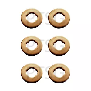 Jaguar XF I 3.0D (X250) Fuel Injector Copper Washers/Seals Set of 6 - Picture 1 of 1