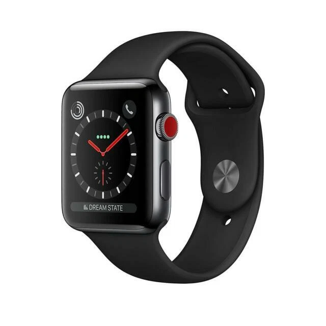 Apple Watch Series 3 GPS+Cell 42mm Space Gray Aluminum Case,Sport Band MQK92LL/A - Image 1 of 1
