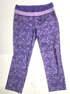 C9 Champion Girls XL 14 - 16 Purple Floral Printed Performance Capri Leggings - Picture 1 of 10