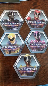 2017 SDCC COMIC CON EXCLUSIVE POWER RANGERS LEGACY WARS GAME CARD SET OF 5 PINK  - Picture 1 of 1