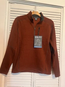 KUHL Interceptr 1/4 Zip fleece Pullover Sweater Men's Size Large NEW Lava Brown - Picture 1 of 11
