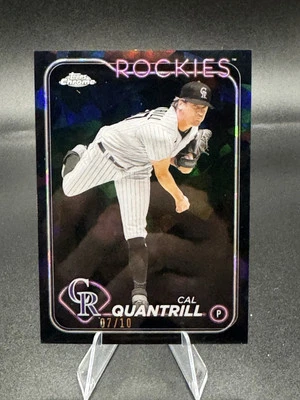 2024 Topps Chrome Sapphire Cal Quantrill Sapphire #638 Colorado Rockies /10 - Image 1 of 3