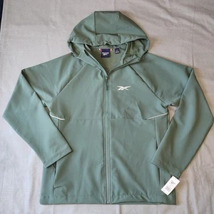 Reebok Windbreaker Jacket - Hooded - Sage Green - Full Zip - Men's Medium - Picture 1 of 8