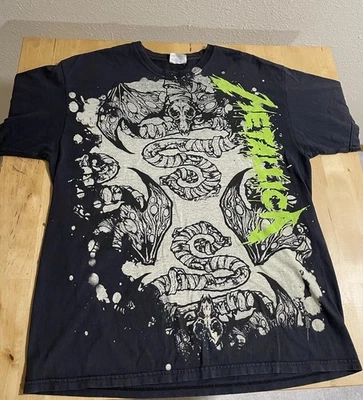 Vintage 2008 Metallica Wherever I May Roam Pushead T Shirt Size Large AOP Hanes - Image 1 of 4