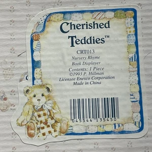 Vintage Enesco Cherished Teddies Kinderreim Buch Displayer mit Box #CRT013 - Bild 1 von 12
