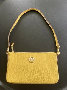 Cartera pequeña RLL 100 % cuero de vaca, bolsillos, color amarillo - Imagen 1 de 13