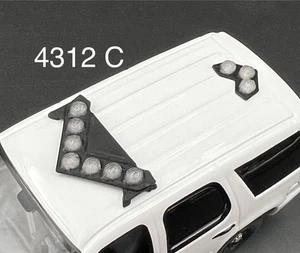 2 Pack 1/43 Federal Signal Vector Vision SLR Lightbar For Greenlight Police Cars - Picture 1 of 14
