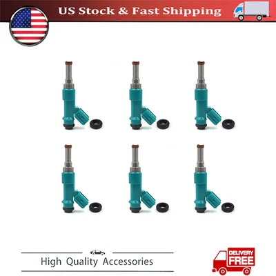 6× Denso Fuel Injectors for Toyota Sienna 3.5L V6 2012 2013 2014 2015 2016 Foto 1 de 4