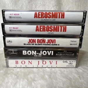 Cassette Lot – Aerosmith & Bon Jovi - Classic Rock, Hair Metal, 80s Glory - Picture 1 of 5