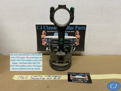 OEM 62 Cadillac 390 motor biela con pistón #5 Foto 1 de 4