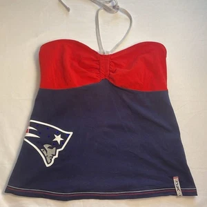 Reebok New England Patriots Halter or Tube Top Red Blue NFL Football Size Large - Picture 1 of 12
