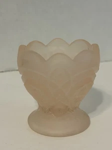 Vintage Imperial Glass Pink Rose Colored Toothpick Holder Dish  - Picture 1 of 11