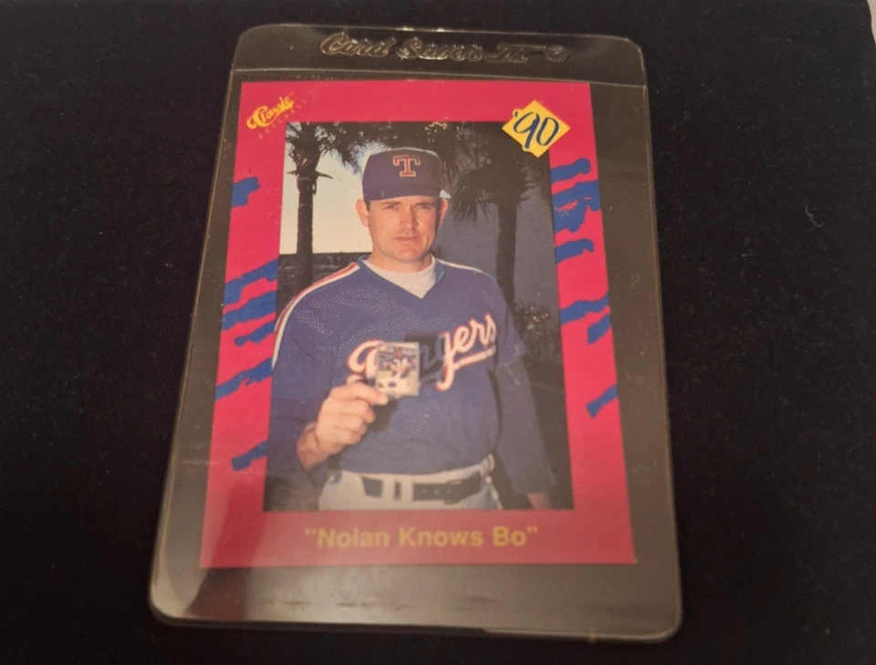 NOLAN RYAN TEXAS RANGERS 1990 Nolan Knows Bo W/BO CARD - Image 1 of 4