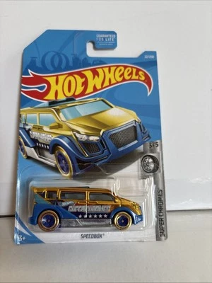 Hot Wheels 3/5 Super Chrome Blue And Gold Speedbox 22/250 NIP￼ - Image 1 of 4