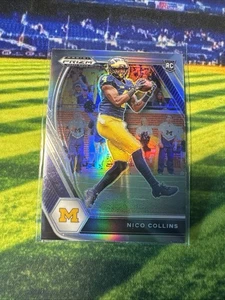 2021 NICO COLLINS Prizm Draft Picks SILVER RC MICHIGAN / TEXANS - Picture 1 of 2