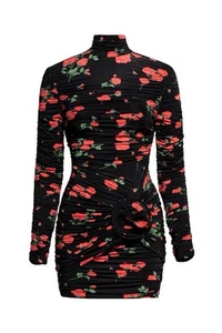 Magda Butrym X H&M - ROSE APPLIQUE HIGH NECK DRESS - XXL - NEW HM NWT - Picture 1 of 1