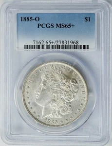 1885-O Morgan Silber Dollar $ MS65+ PCGS 950544-25 - Bild 1 von 3