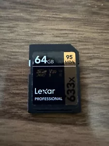 Lexar Professional 64GB SD Card 633x 95MB/s - Picture 1 of 1