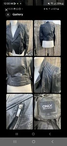 Real Leather jacket Womens BLACK 8/10 please read description - Picture 1 of 7