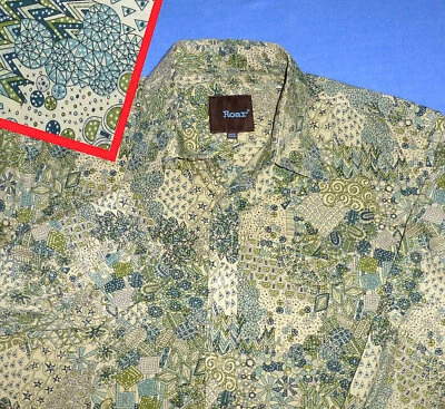 CAMISA HOMBRE L 41 RUGIDO GEOMÉTRICA IMPRESIÓN ARTÍSTICA VERDE OLIVA Foto 1 de 4