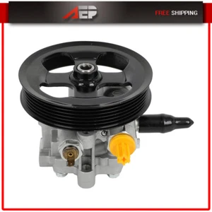 Power Steering Pump w/ Pulley for Mitsubishi Lancer Outlander 2008-2015 L4 2.4L - Picture 1 of 6