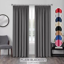 Blackout Curtains Thermal Pencil Pleat Tape Top - Energy Saving + Free Tie Backs