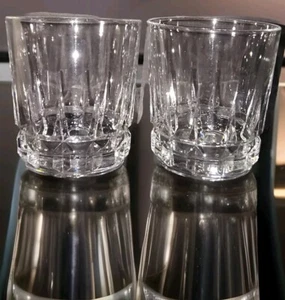Vtg Cristal D`Arques Durand Chantelle Old Fashioned Glasses Very Good Used Pair - Picture 1 of 13