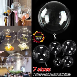 10x 18-90cm Clear Round Giant Bubble BOBO Balloon Birthday Wedding Party Balloon - Picture 1 of 19